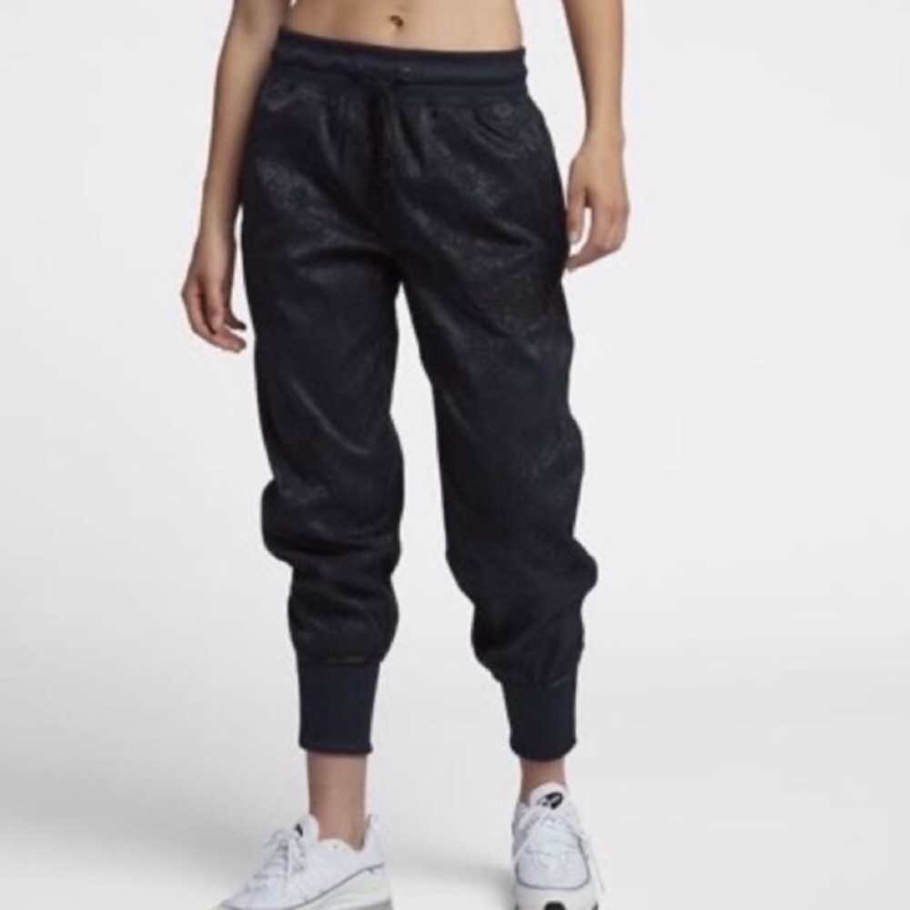 Nike NSW Black Obsidian Blue Jacquard Jogger Pants | size Med